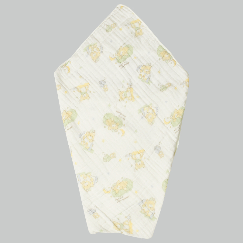 🇯🇵預訂 日本直送🇯🇵可愛小熊圖案滿印純棉棉紗包被襁褓