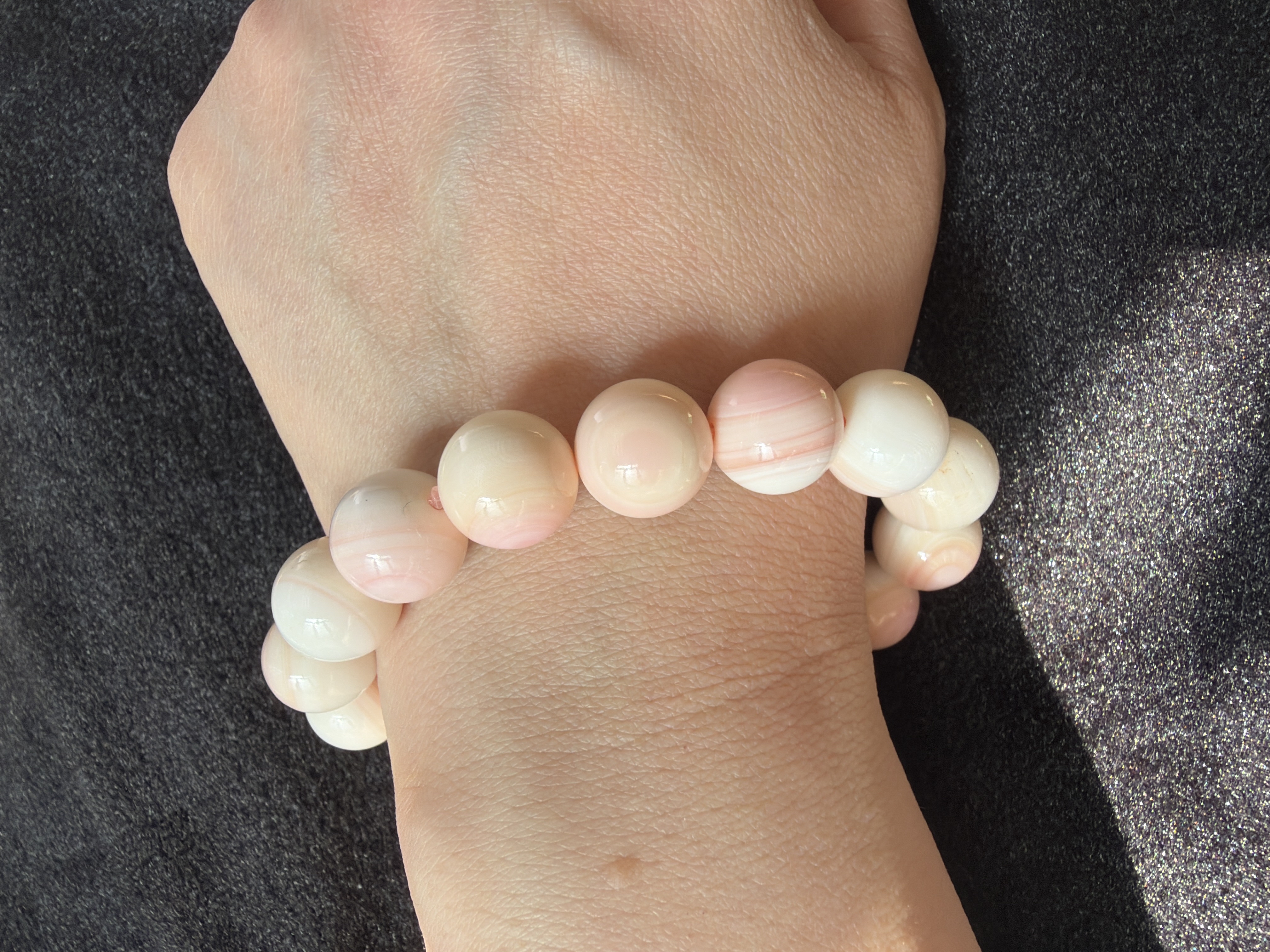 12mm純天然墨西哥女皇貝手串 (隨機發貨)