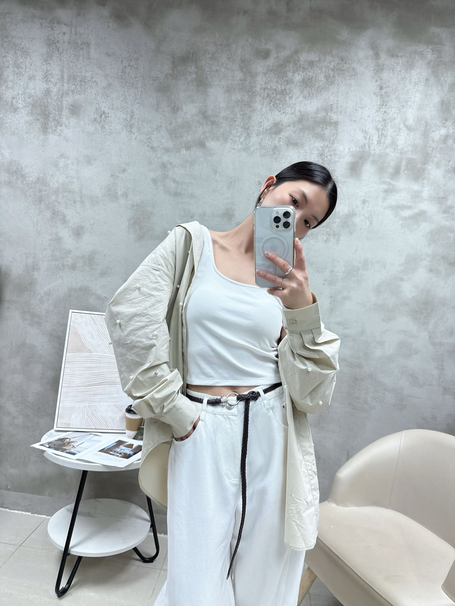 C03 方領暗紋背心