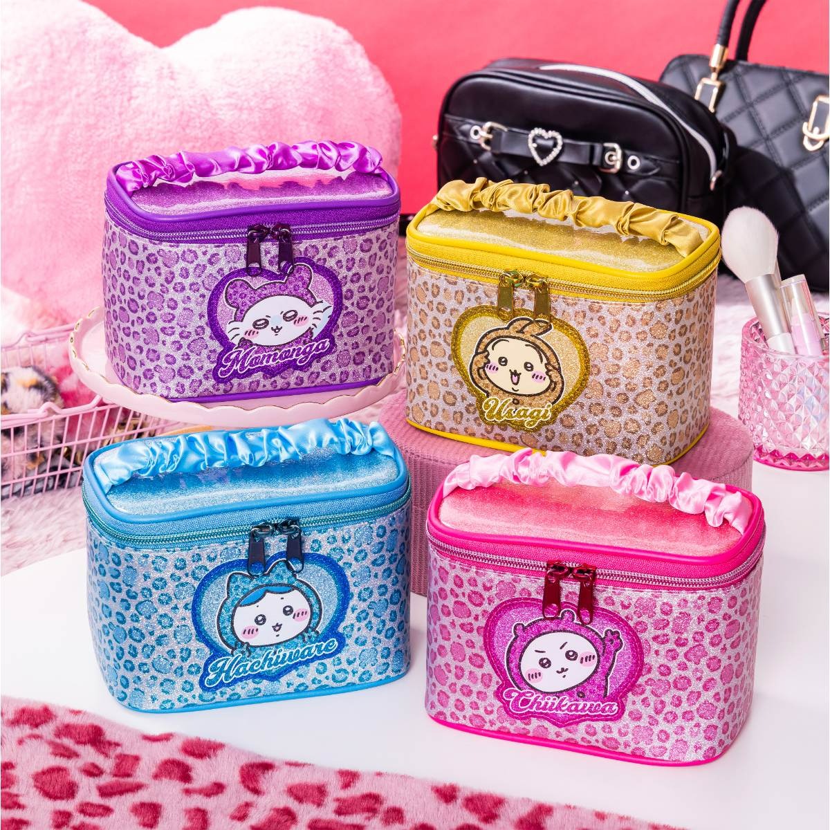 🌸 【預訂】豹紋化妝袋 - Chiikawa 18/9新品