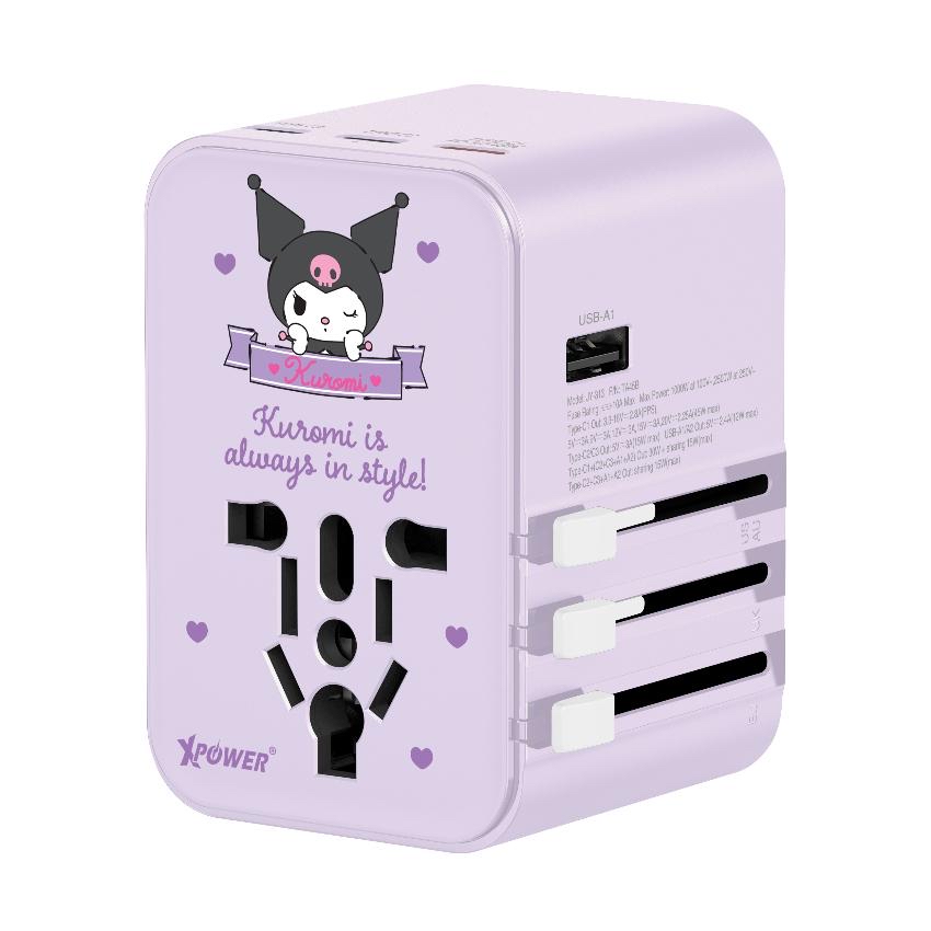 🌈 Kuromi 45W 6輸出 PD3.0/PPS 快充旅行萬用插 💕 