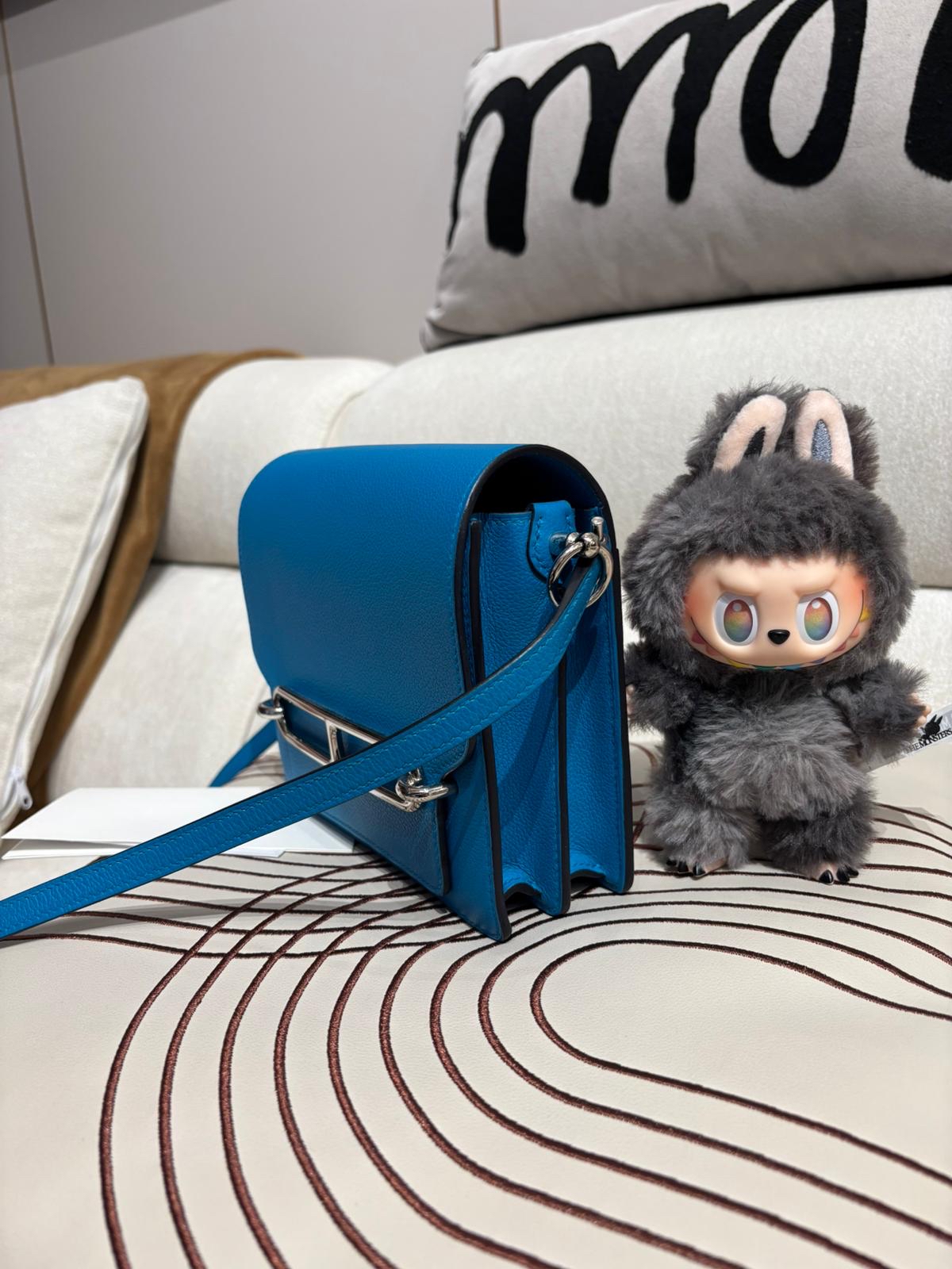 Hermes mini roulis,blue frida,STAMP Z 100%Authentic,98%new ✅收據✅dust bag✅box