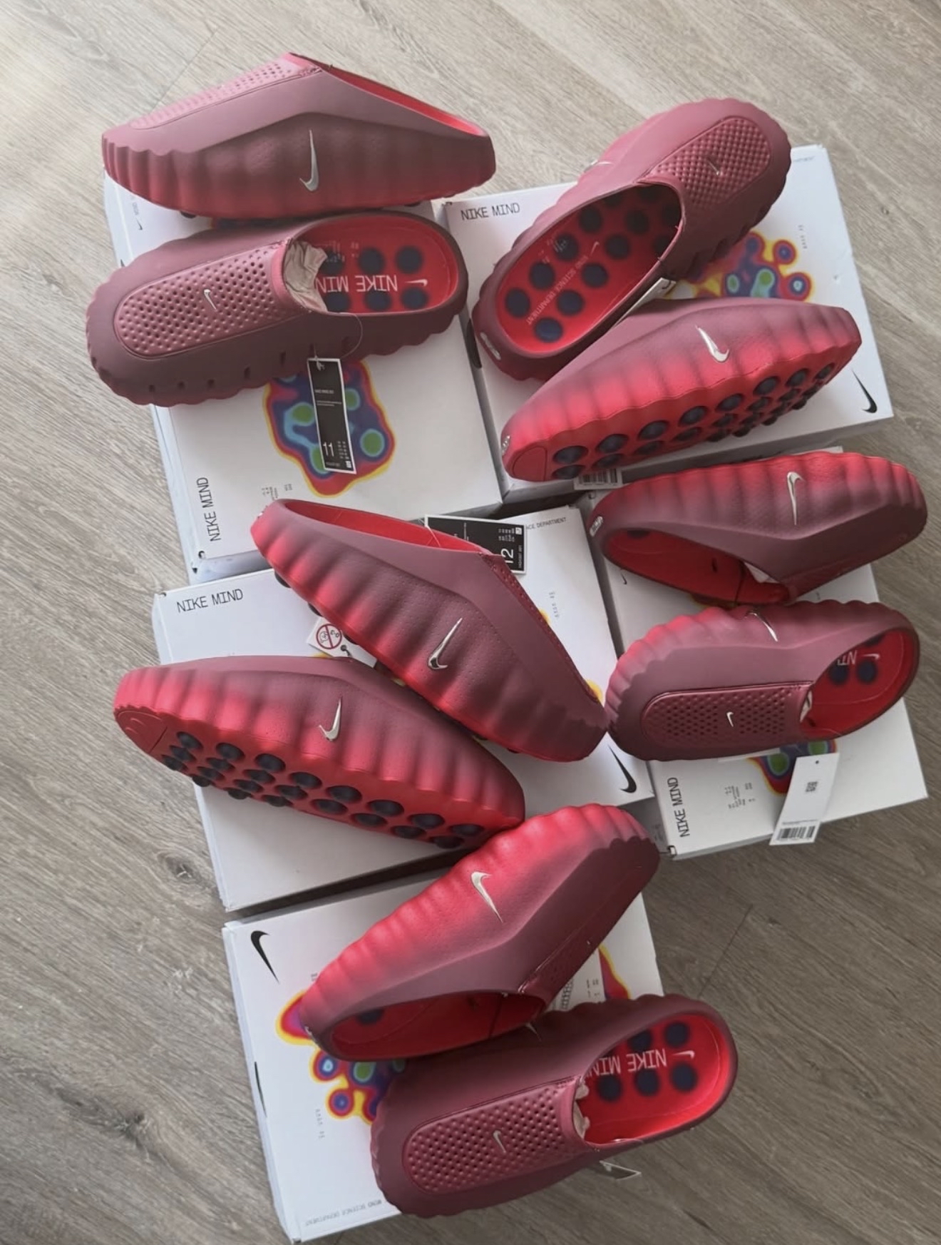 HQ4307-601 Nike Mind 001 Slide Team Red University Red HQ4307-601