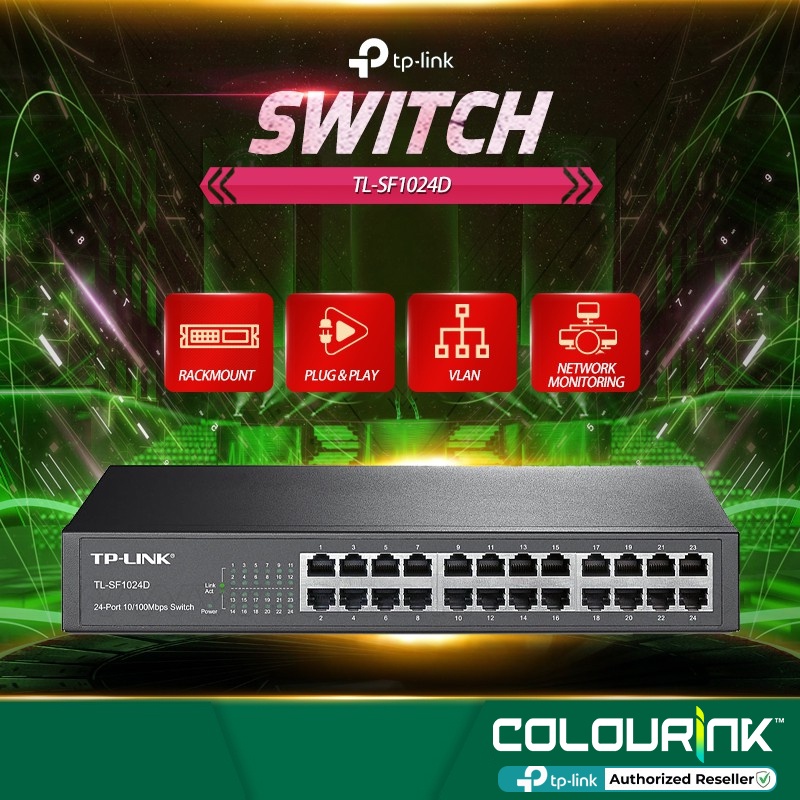 TP-Link 24 Port Unmanaged Switch TL-SF1024 TL-SF1024D Steel Case Rackmount Switch TL-SF1024M Plastic Switch for Server