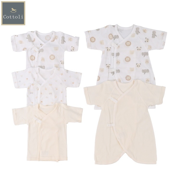 🇯🇵限量預訂 日本直送🇯🇵Cottoli日本製動物玩具印花新生兒純棉打底五件套