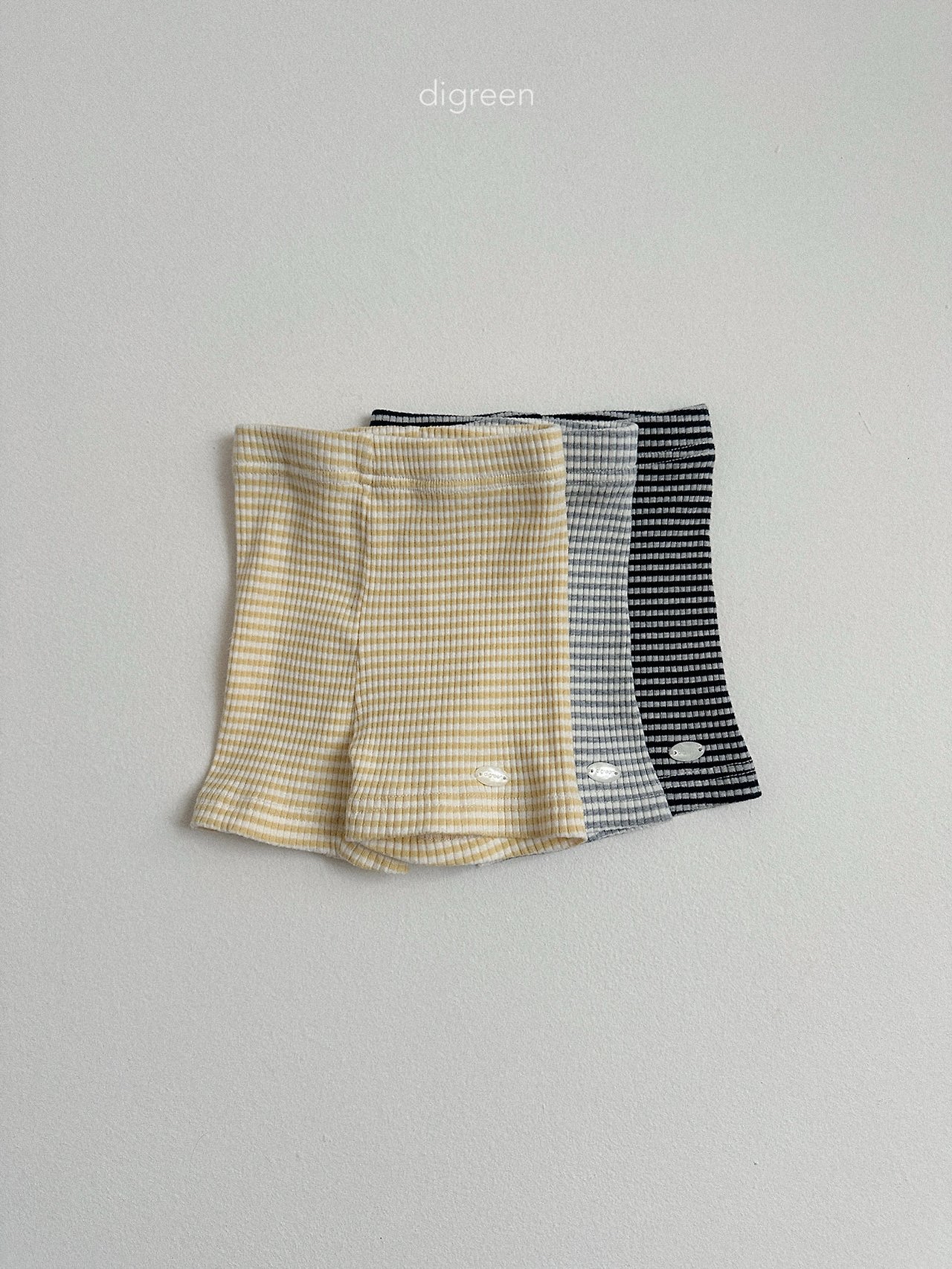 Digreen | stripe Leggings(Yellow/Light Grey 90-100)