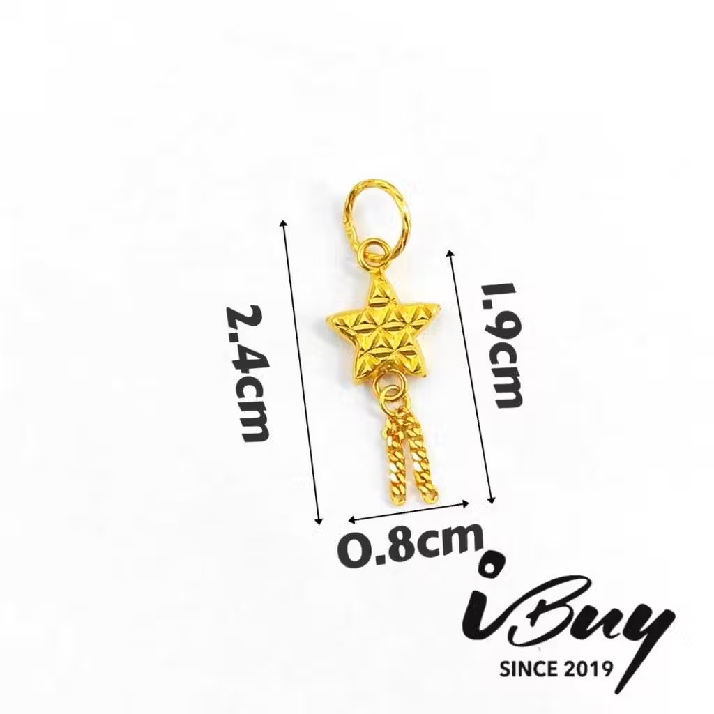916 FOLD STAR TASSEL BRAND PENDANT 916 星星流苏拍