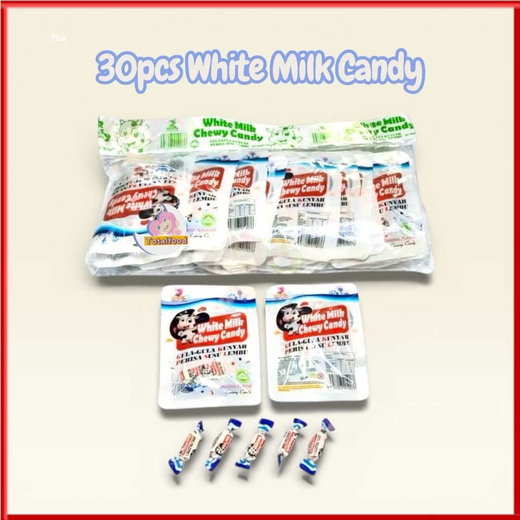 30pcs Balloon Brand White Milk Chewy Candy gula susu (HALAL)