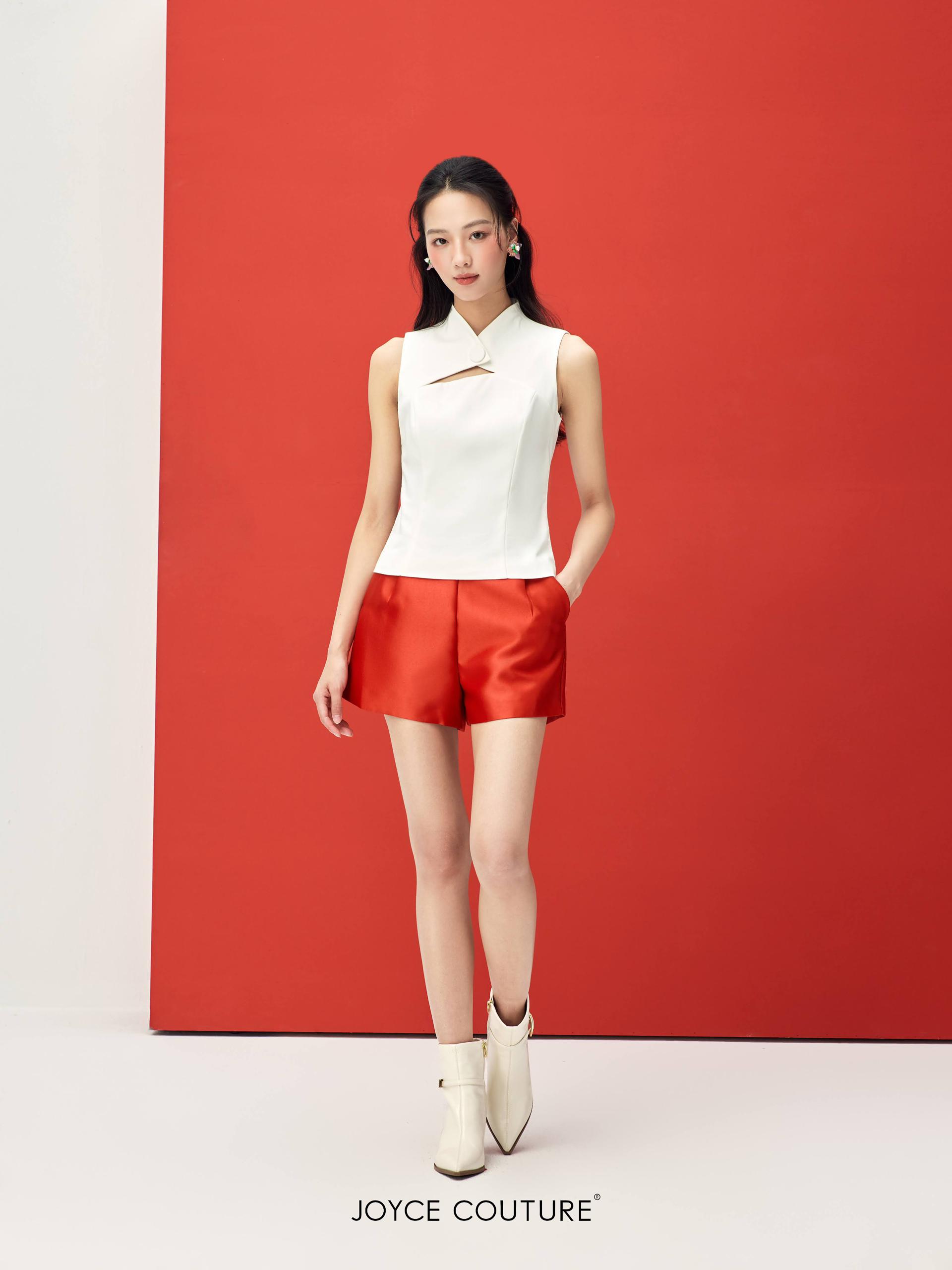 无袖前面露胸上衣 T0757