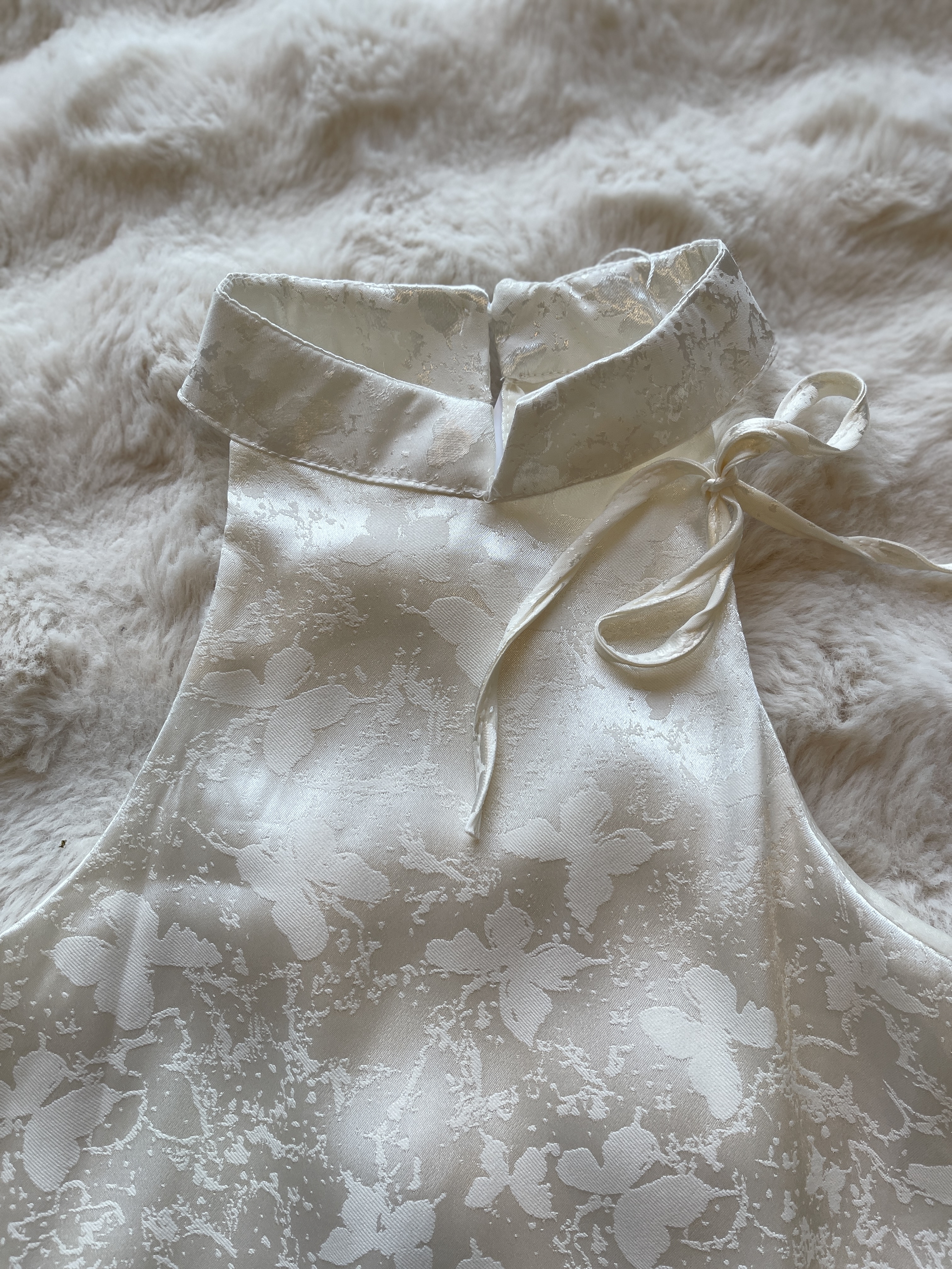 新中式国风旗袍挂脖蝴蝶