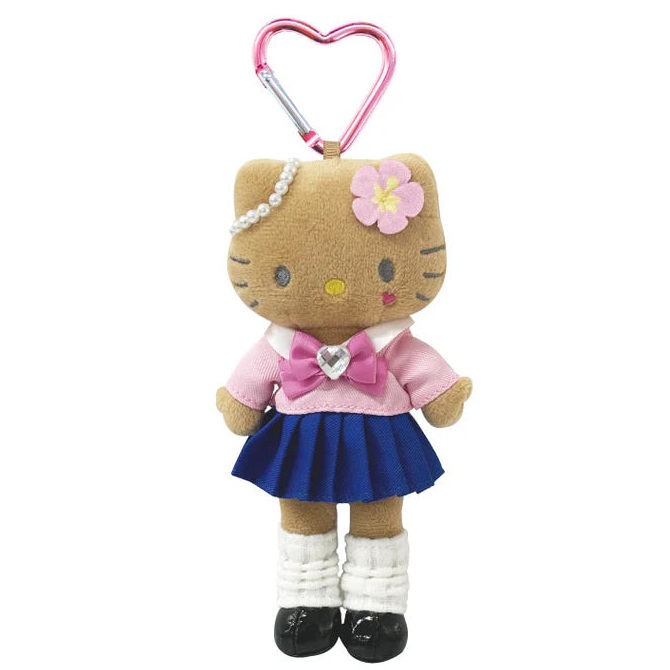 現貨｜Sanrio Hello Kitty 長腿 日版 毛公仔 吊飾 掛件 連心形扣 (KT55-06)