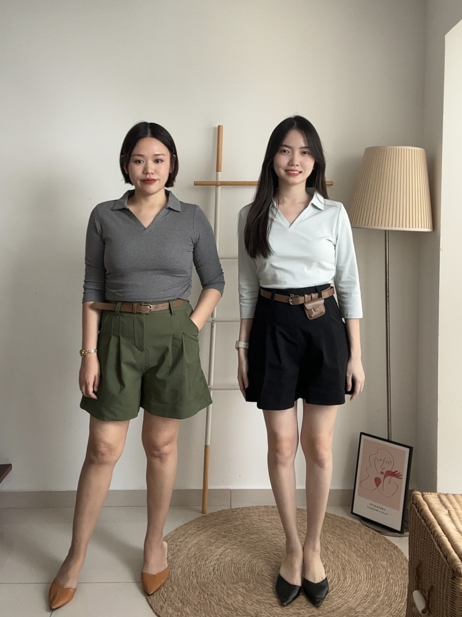 T4102 V Neck Half Sleeve Polo Tee - 4 Colors