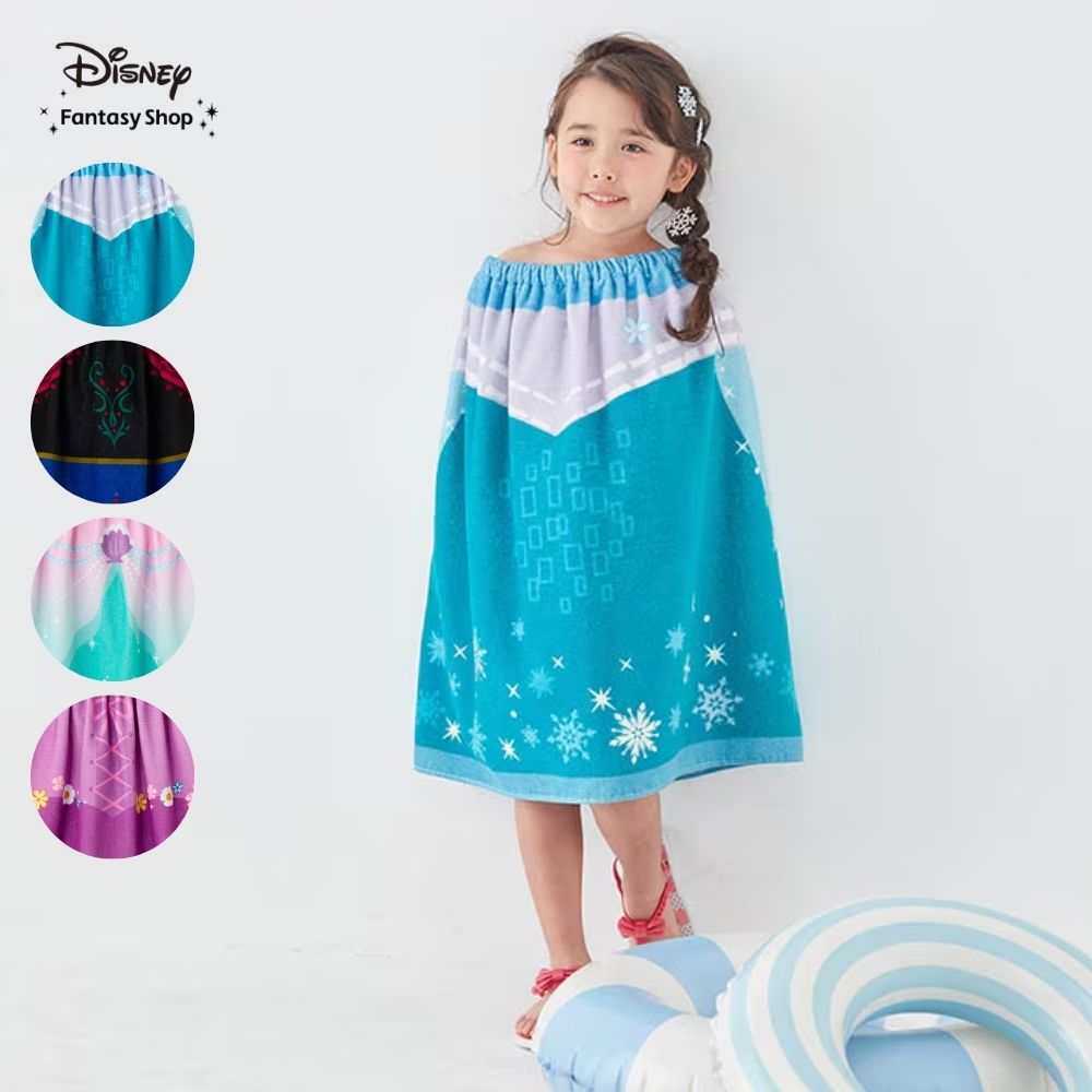 🆕【⭐訂購⭐】 🇯🇵日本直送 🌀#DisneyPrincess 洋裝式 抗菌除臭處理 游水浴巾［4款選］🌀[ELED-0041][260605]