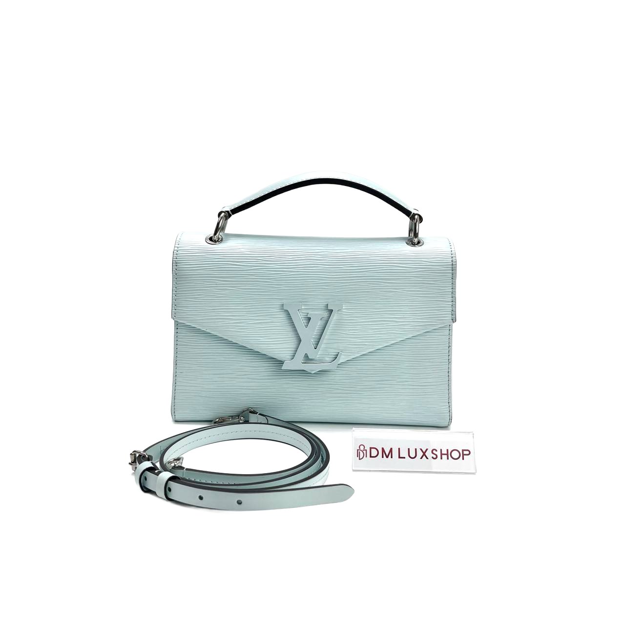 LV Pochette Grenelle Light Blue Epi Leather Bag SHW