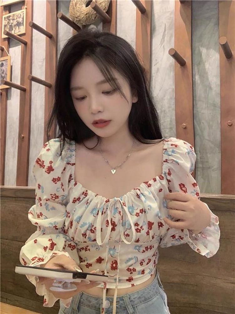 TP238甜辣风碎花长袖