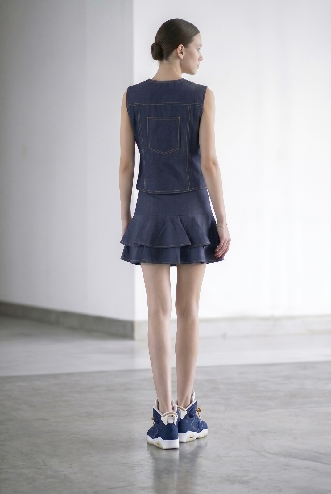 2109BS Luna Layered Ruffle Mini Skirt