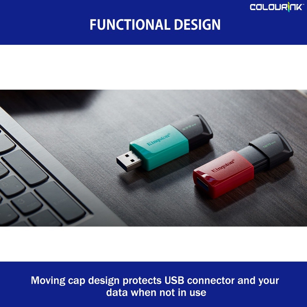 Kingston 128GB 64GB 32GB USB 3.2 Flash Drive Pendrive DataTraveler Exodia M DTXM Moving Cap