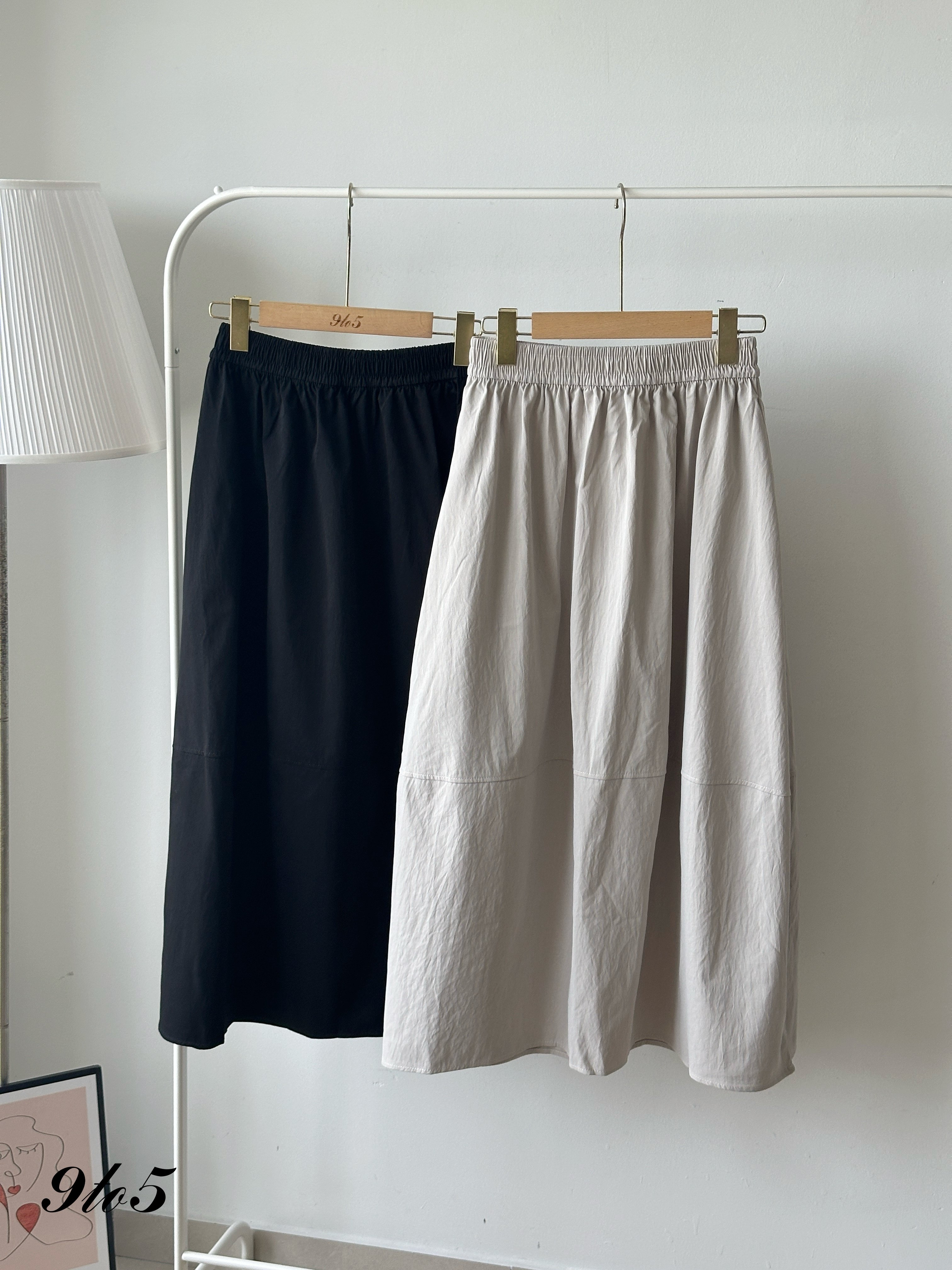 S1909 A Line Plain Skirt - 4 Colors 