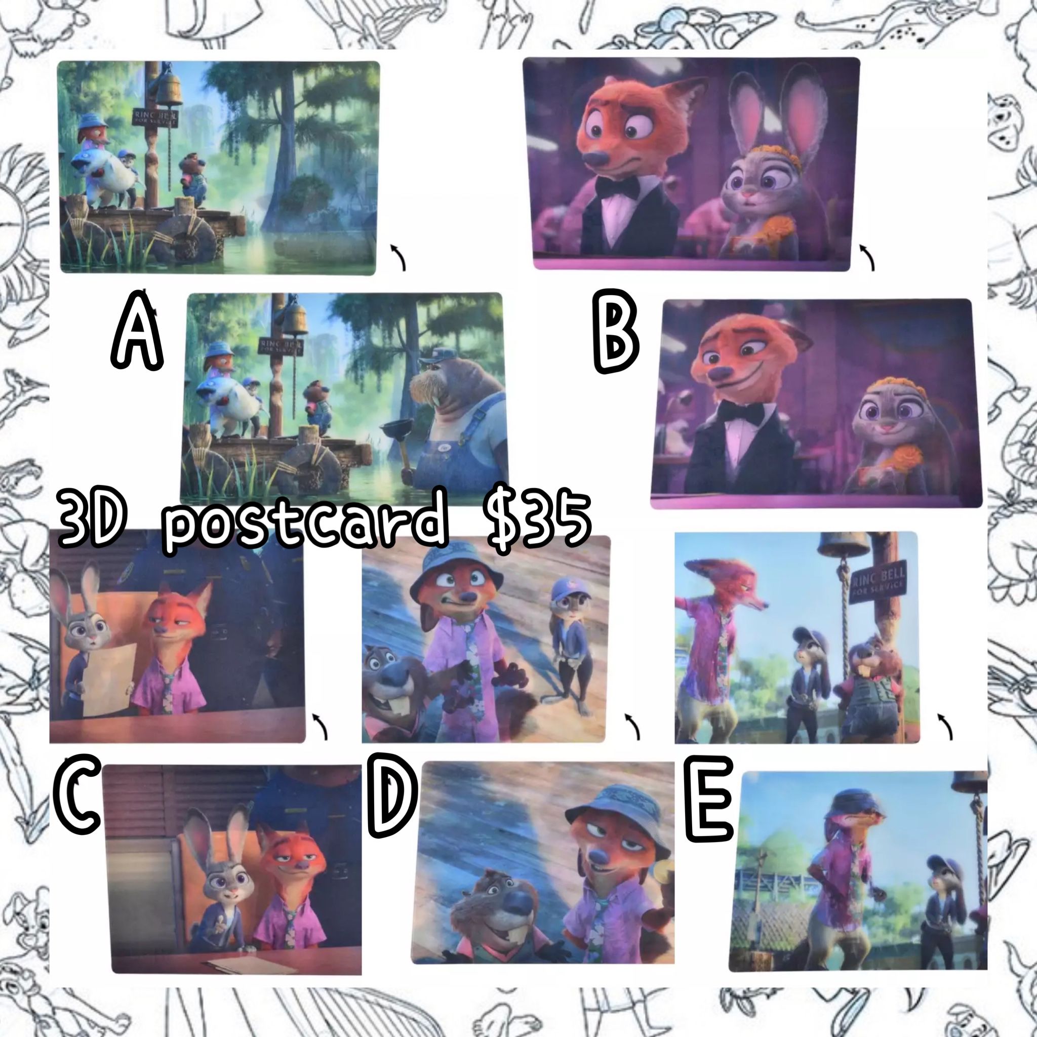 ：日本：LENTICULAR 3D POSTCARD