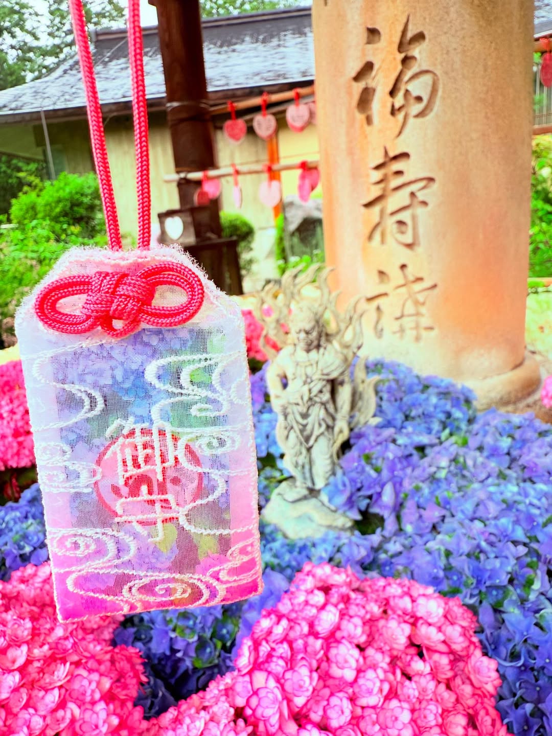 《Pre-Order》蕾絲繡球花御守 あじさい幸運守り｜三室戶寺