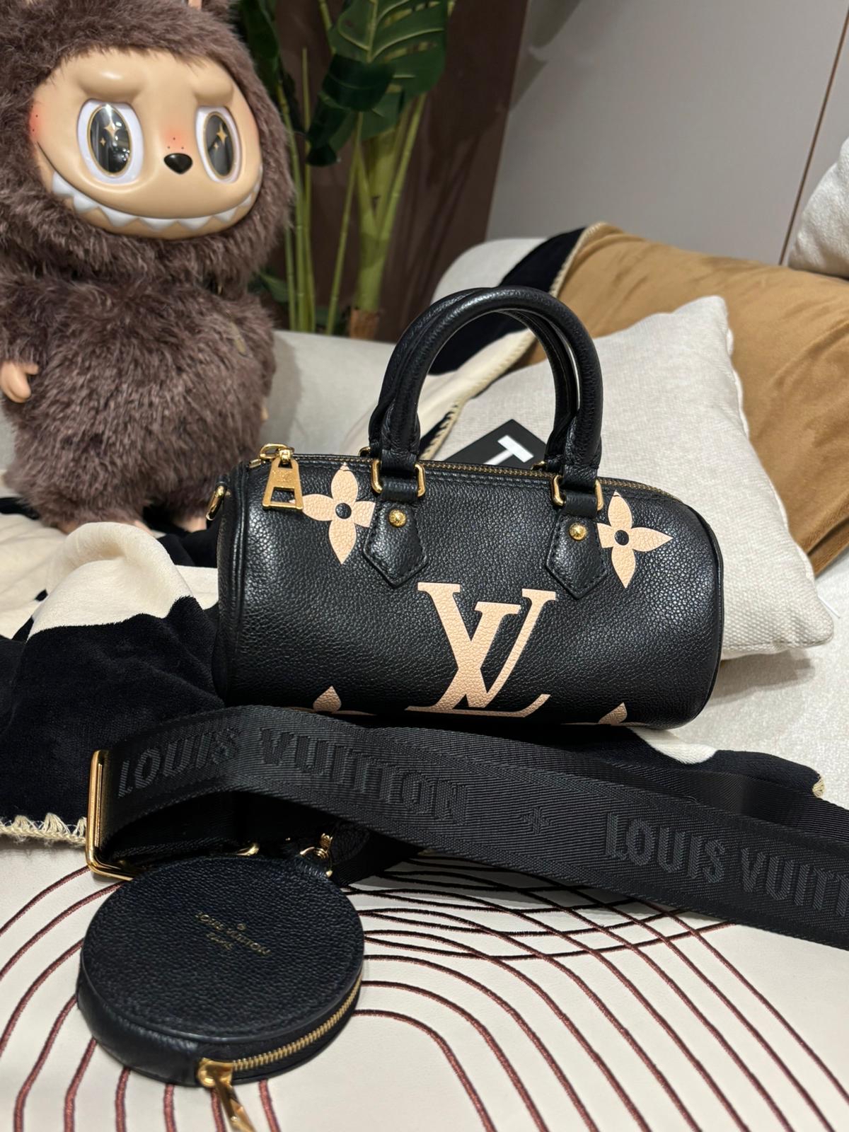 Lv Papillon BB M45980 Empreinte Monogram Calfskin 2way Bag NFC 100%Authentic ,95%new ✅dust bag✅Strap