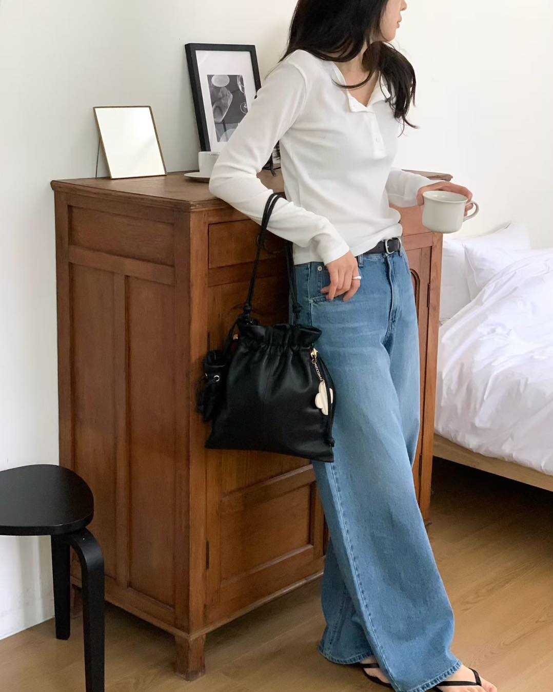 手工牛皮手袋set 