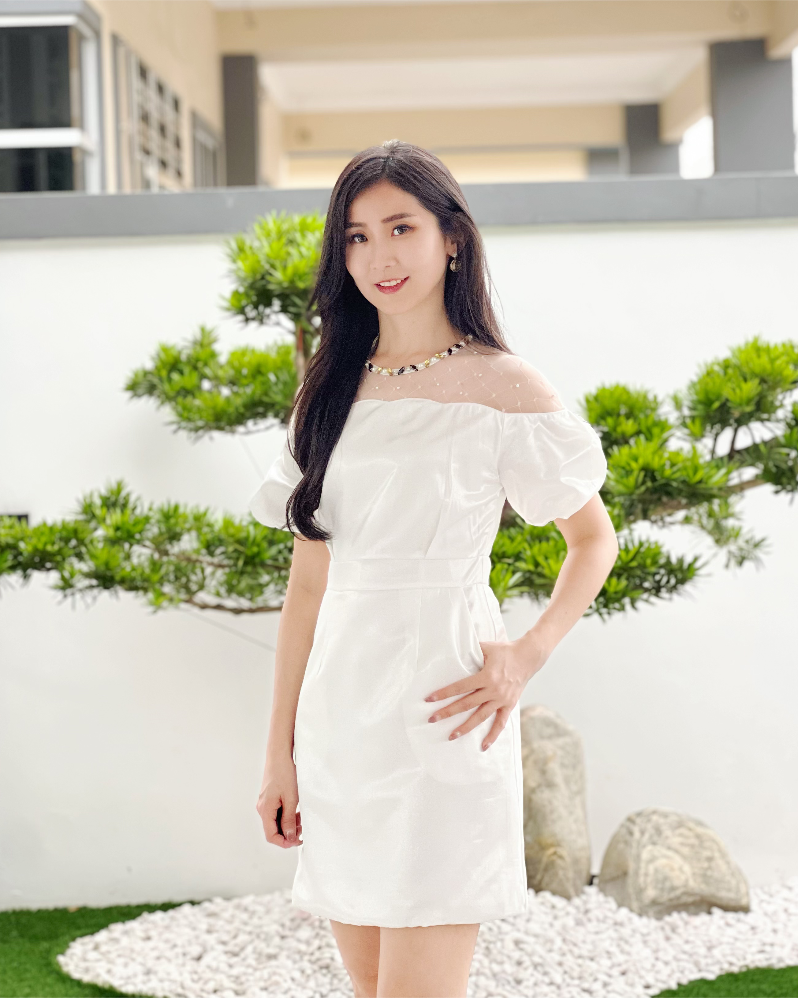 5081 Celeste Pearl Mini Dress