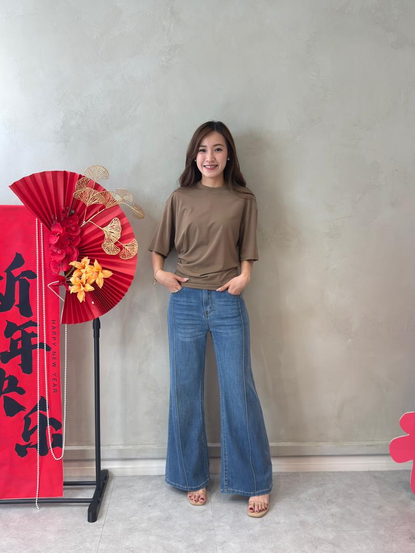 A-JP739138 Bell Cut Denim Pant