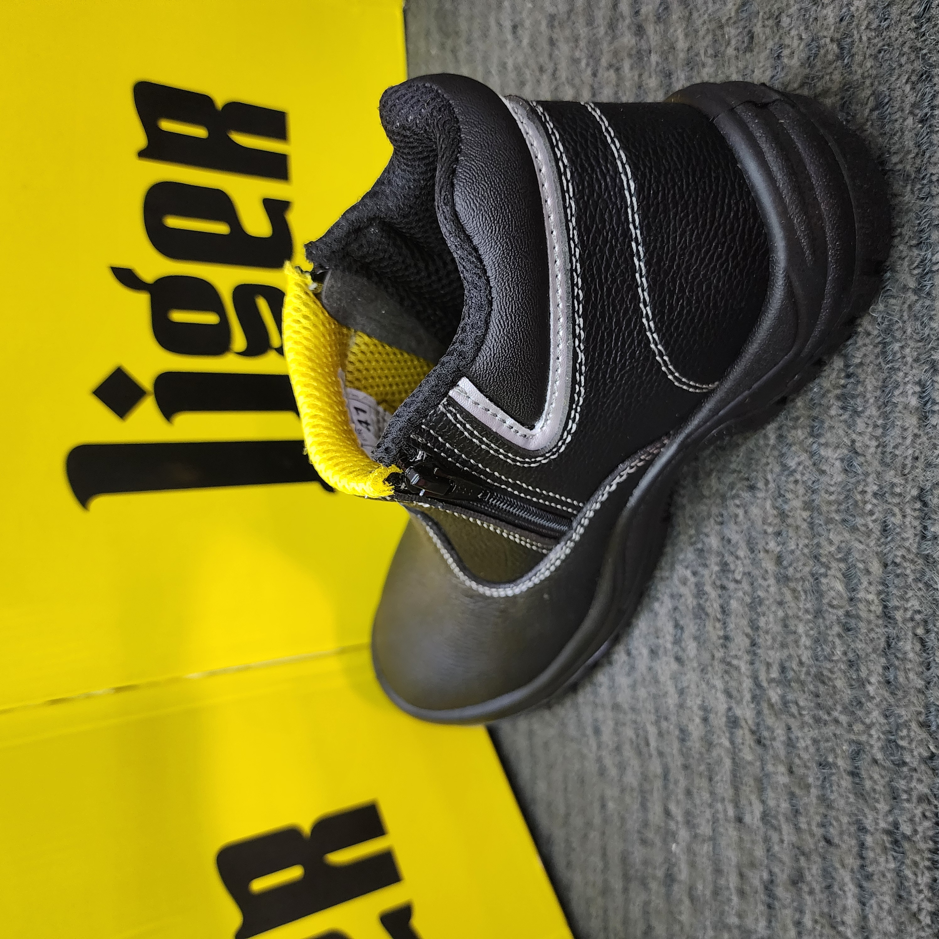  LIGER LG 66 SAFETY SHOES DOUBLE ZIP (SIRIM APPROVED) Kasut Hitam Kasut Keselamatan