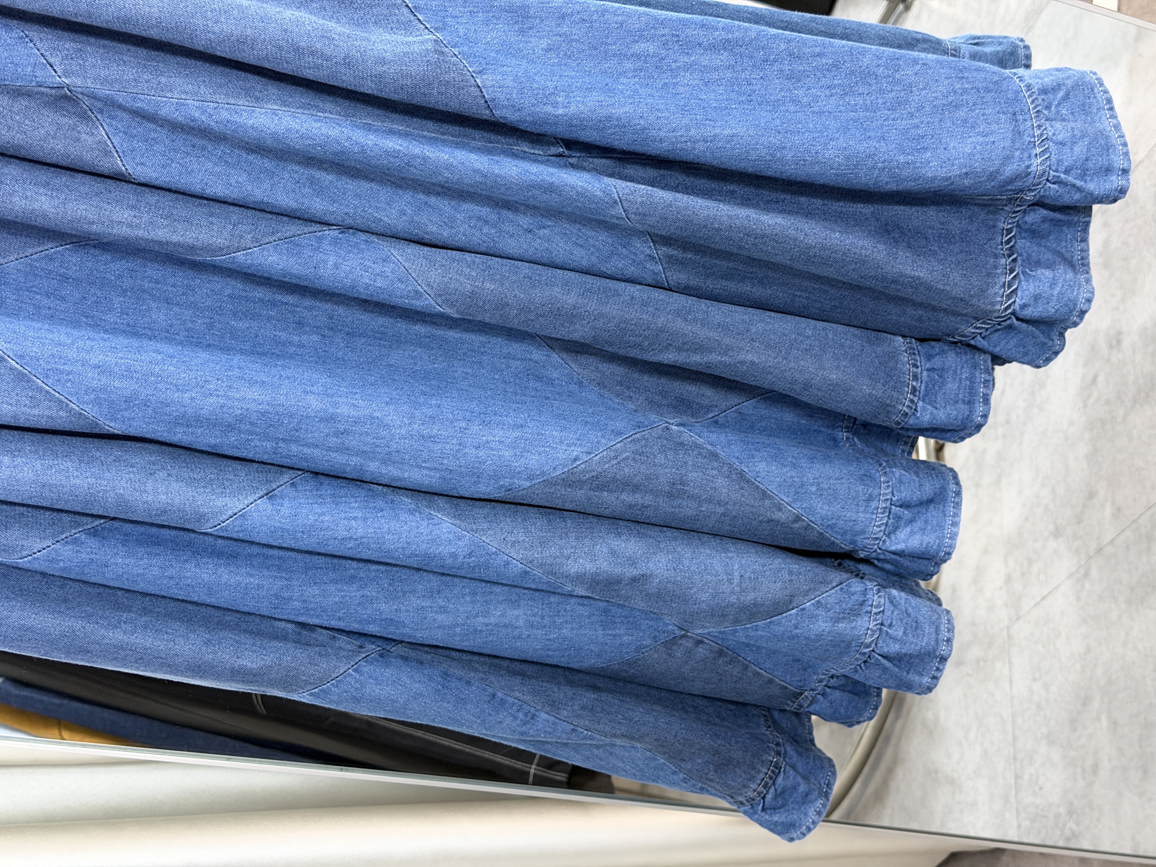 復古牛仔Patchwork 長裙