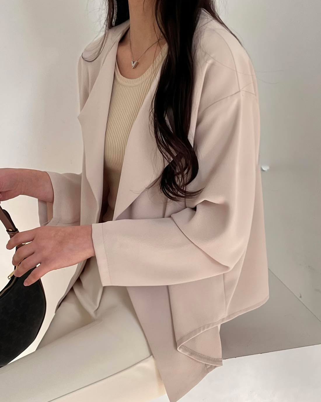 雪紡反領西裝外套