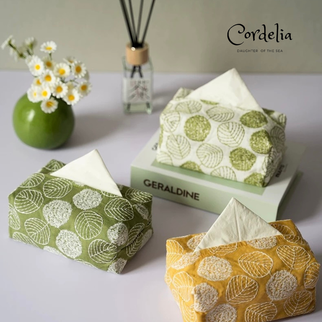 Cordelia森林之葉刺繡紙巾套