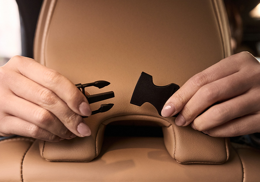 黑色 春植 車用 頸枕