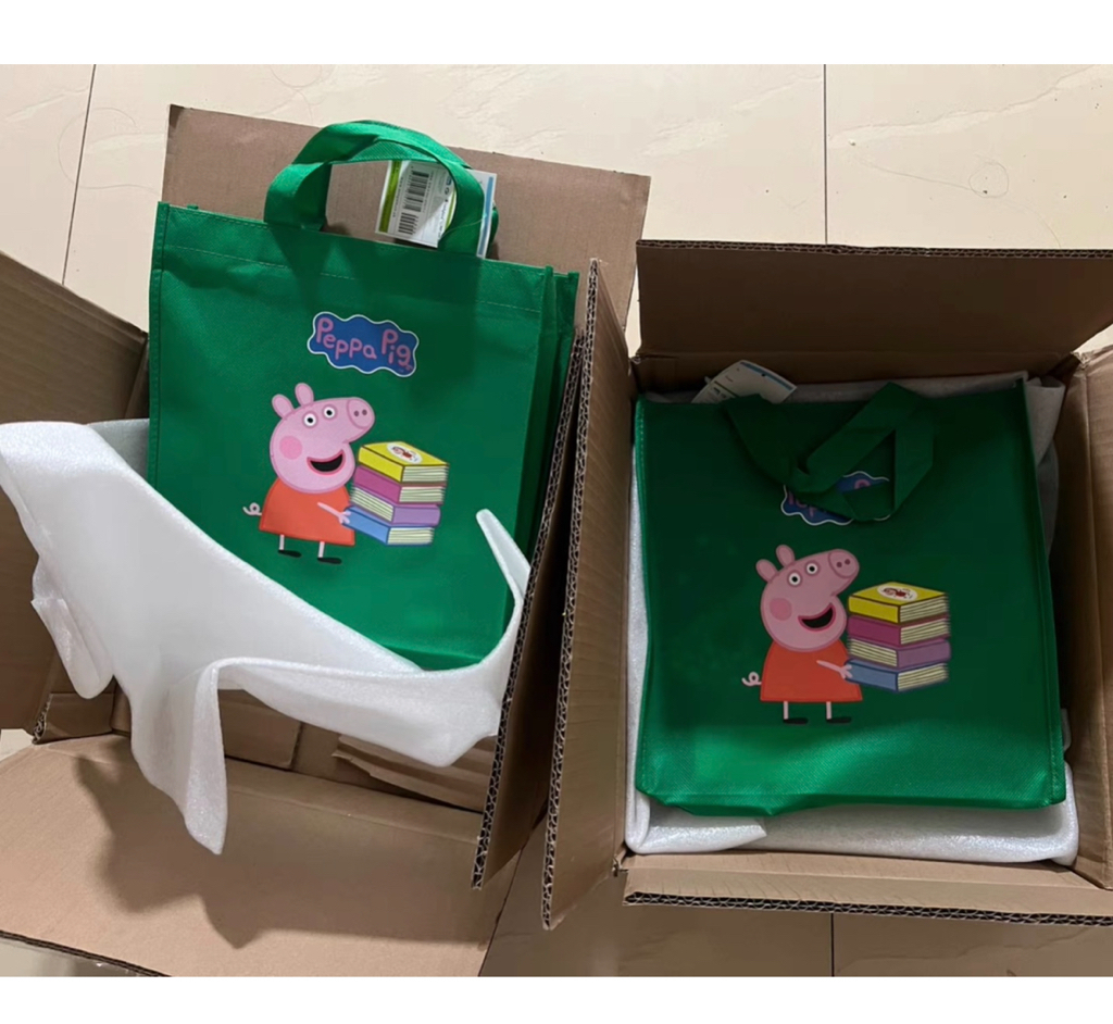 peppa pig yellow bags and orange bags set
