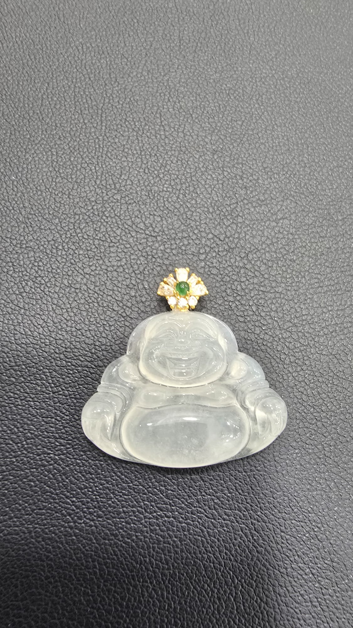 天然緬甸翡翠吊墜18K金配件