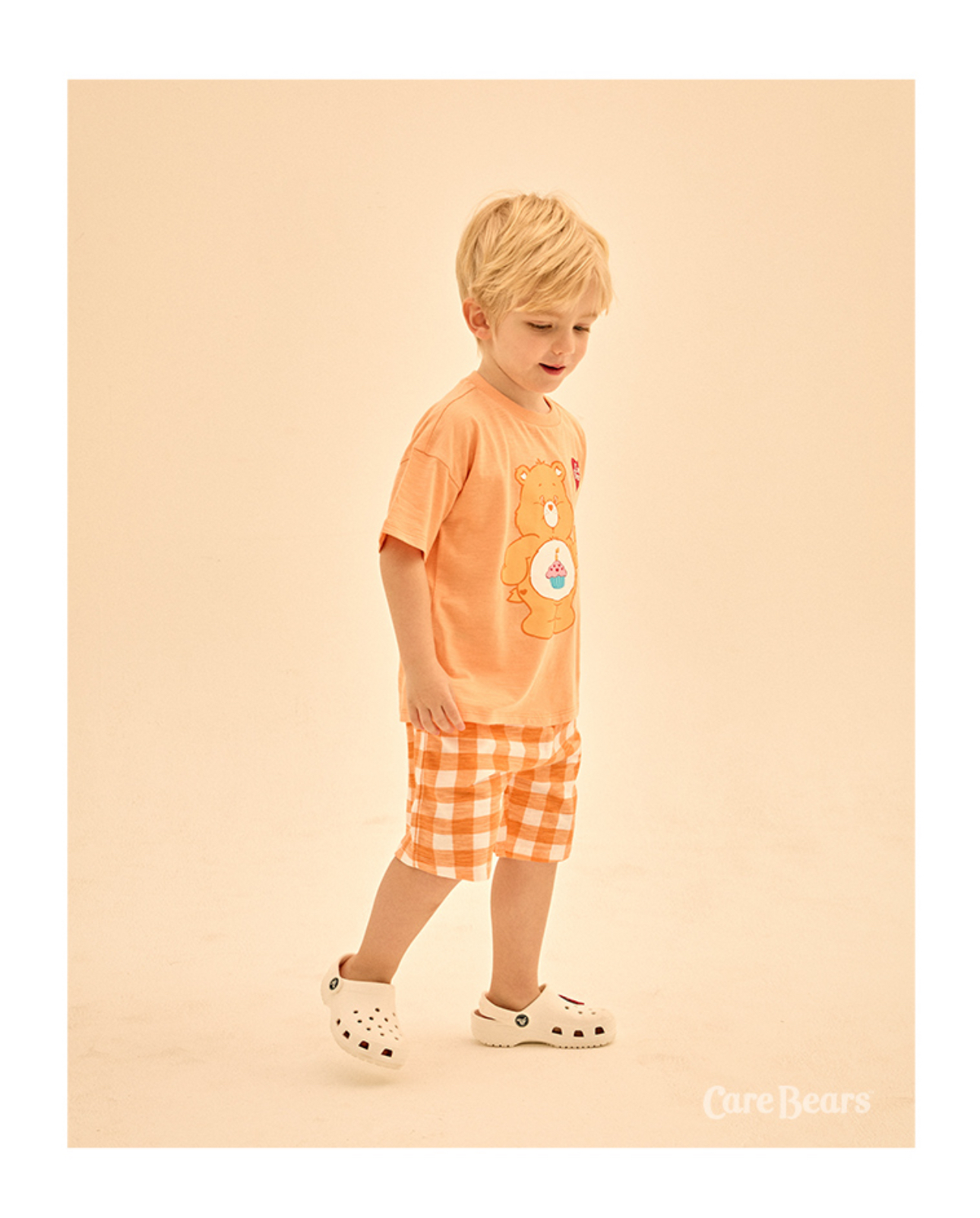 ☀️預訂 韓國直送☀️🇰🇷正版Care Bears兩色愛心生日小熊印花格紋上下套裝