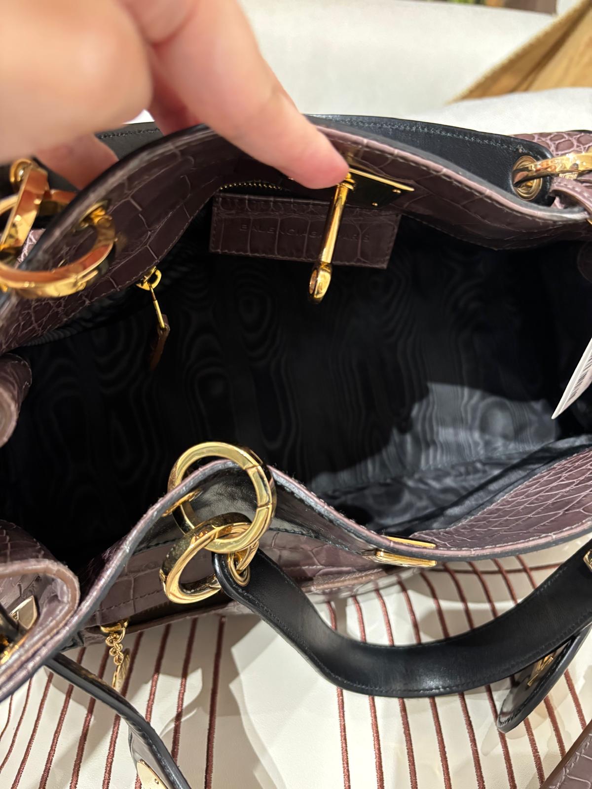 Balenciaga Crocodile Embossed Calfskin鱷魚壓紋小牛皮手袋 100%Authentic, 95%new 