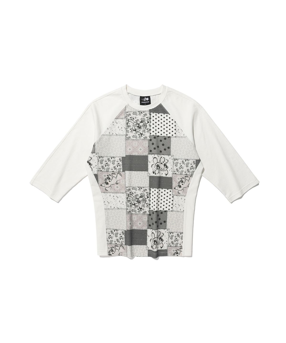🇰🇷訂購｜niceghostclub 26SS｜PATCHWORK QUILTED PRINTED 3/4 SLEEVE TEE 2色 