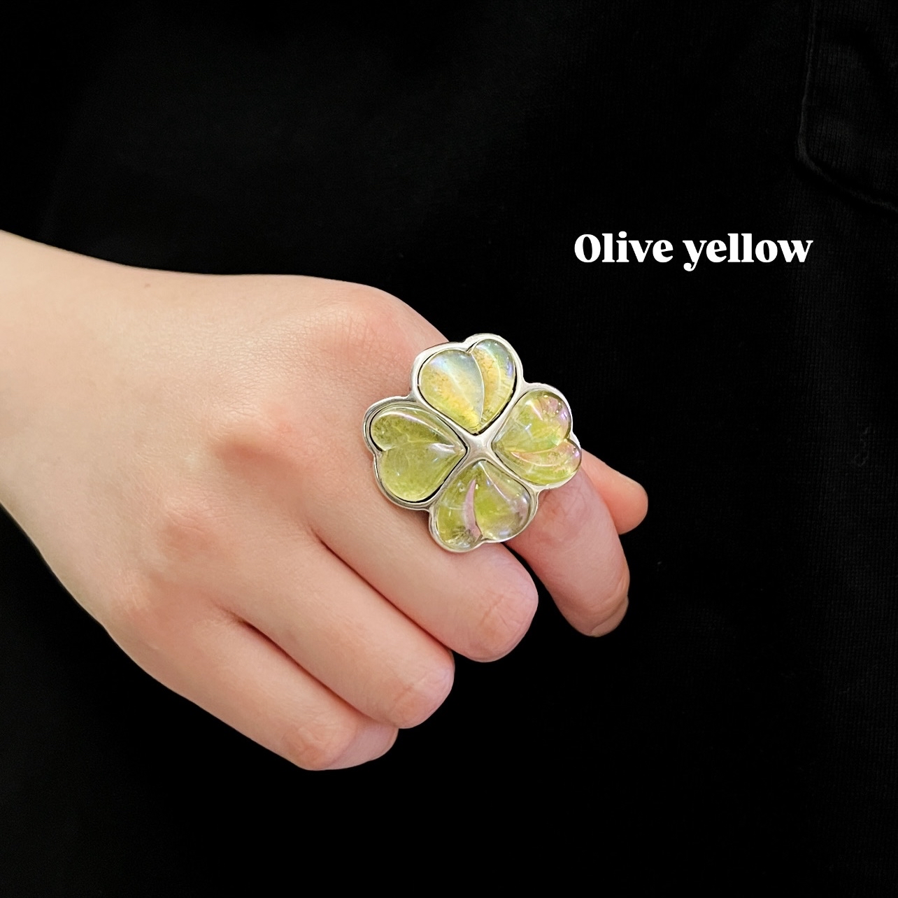 🇪🇸Otro Accesorio 心心四葉草戒指