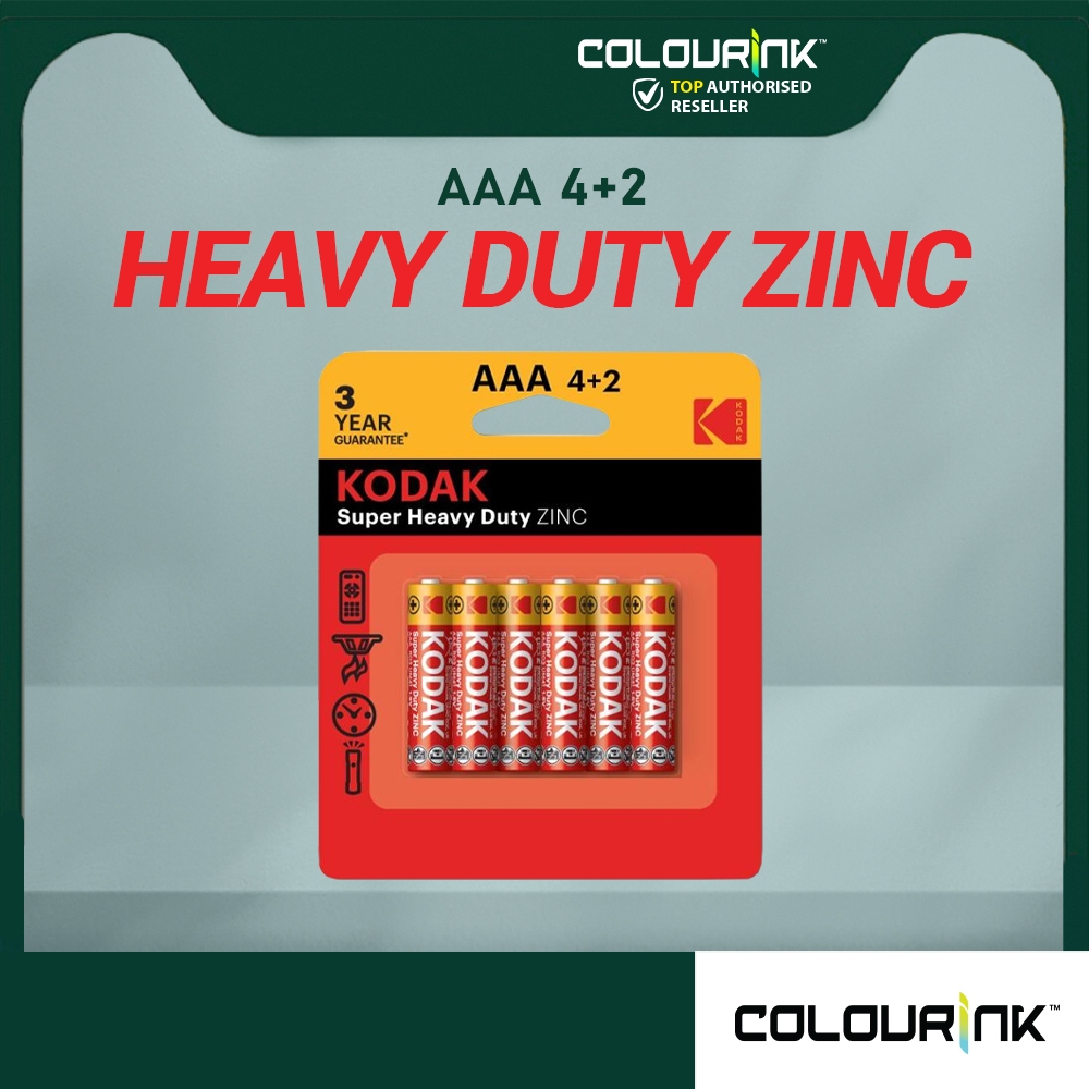 KODAK Zinc AAA Super Heavy Duty Battery 1.5V 6 UNIT