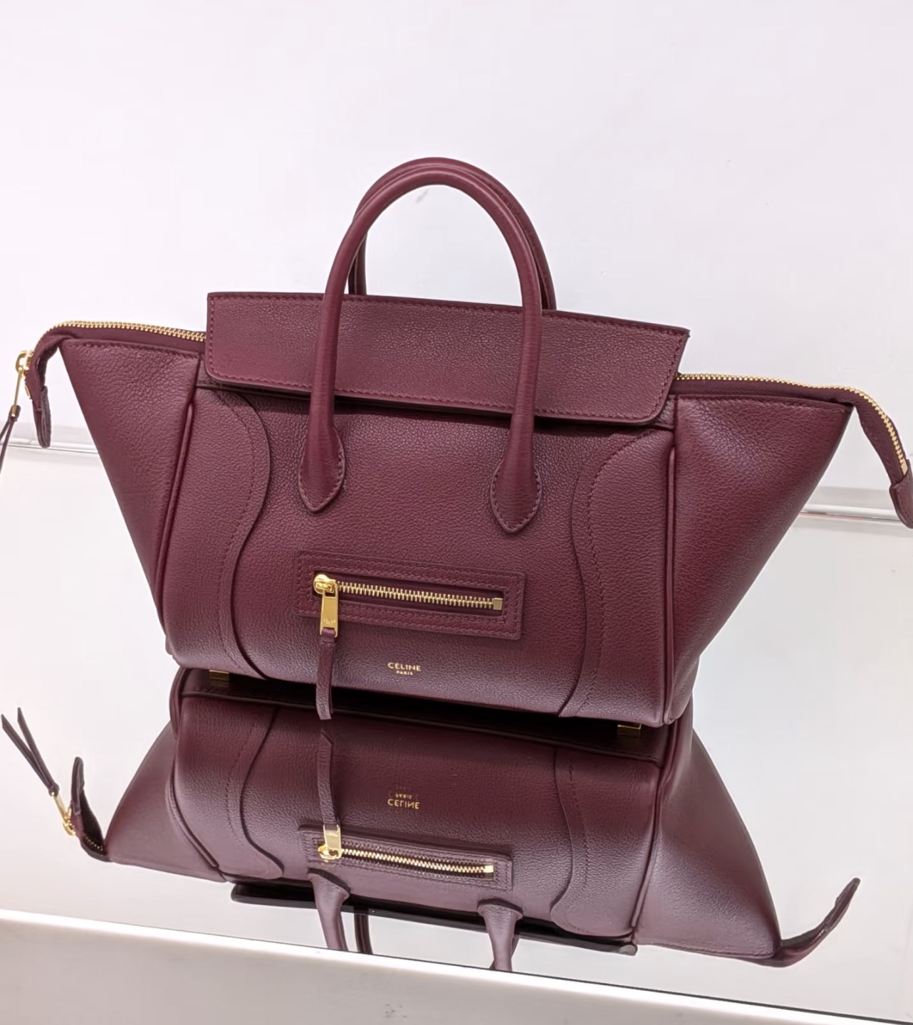 🆕訂貨📮Celine Little Luggage Bag 酒紅色 Size 11x15.5x24cm