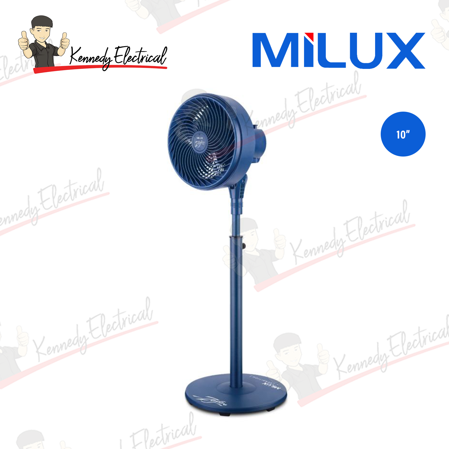 Milux 7" 90W Gale Stand Fan Blue (MGF-10)