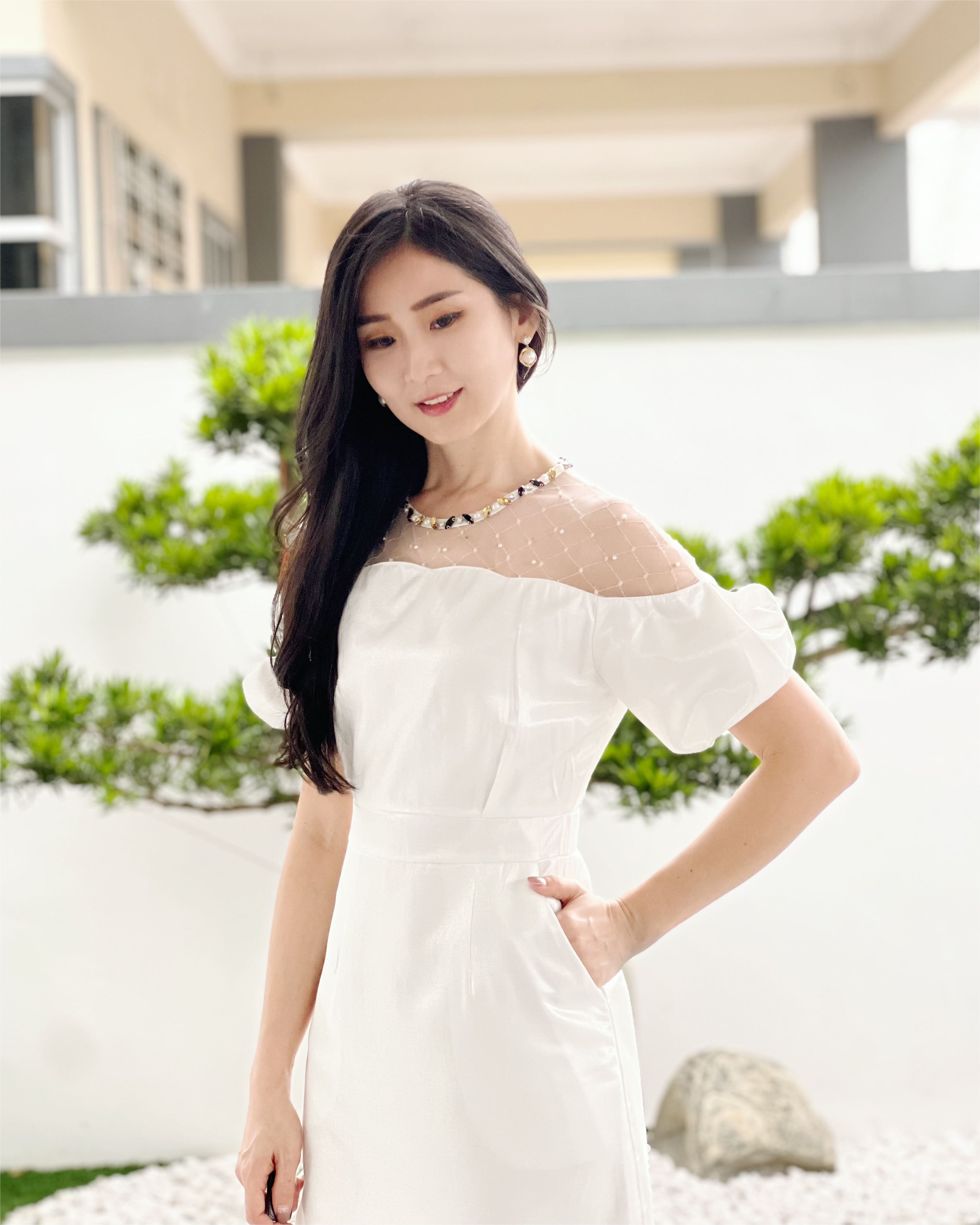 5081 Celeste Pearl Mini Dress