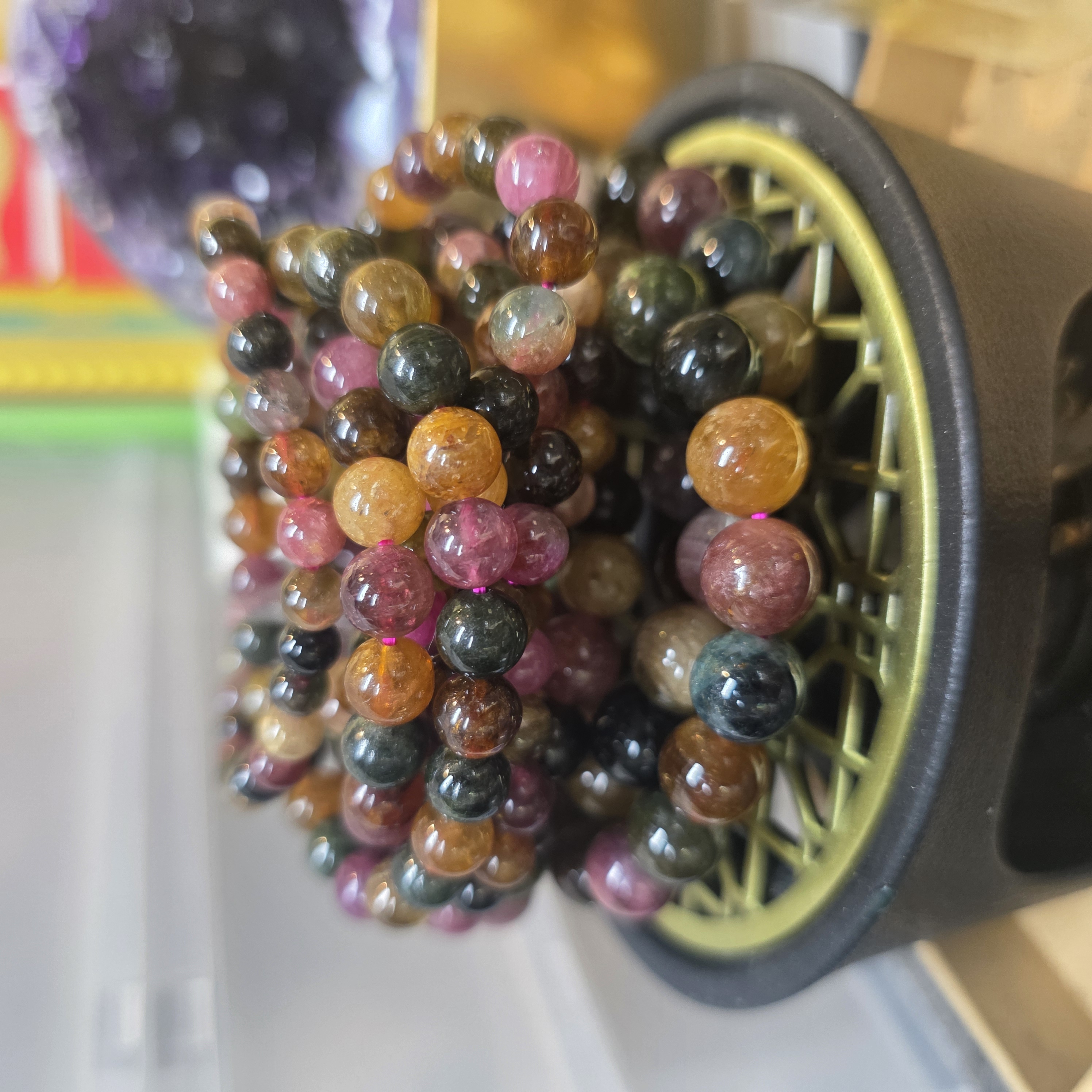老礦彩碧璽手串(Tourmaline)