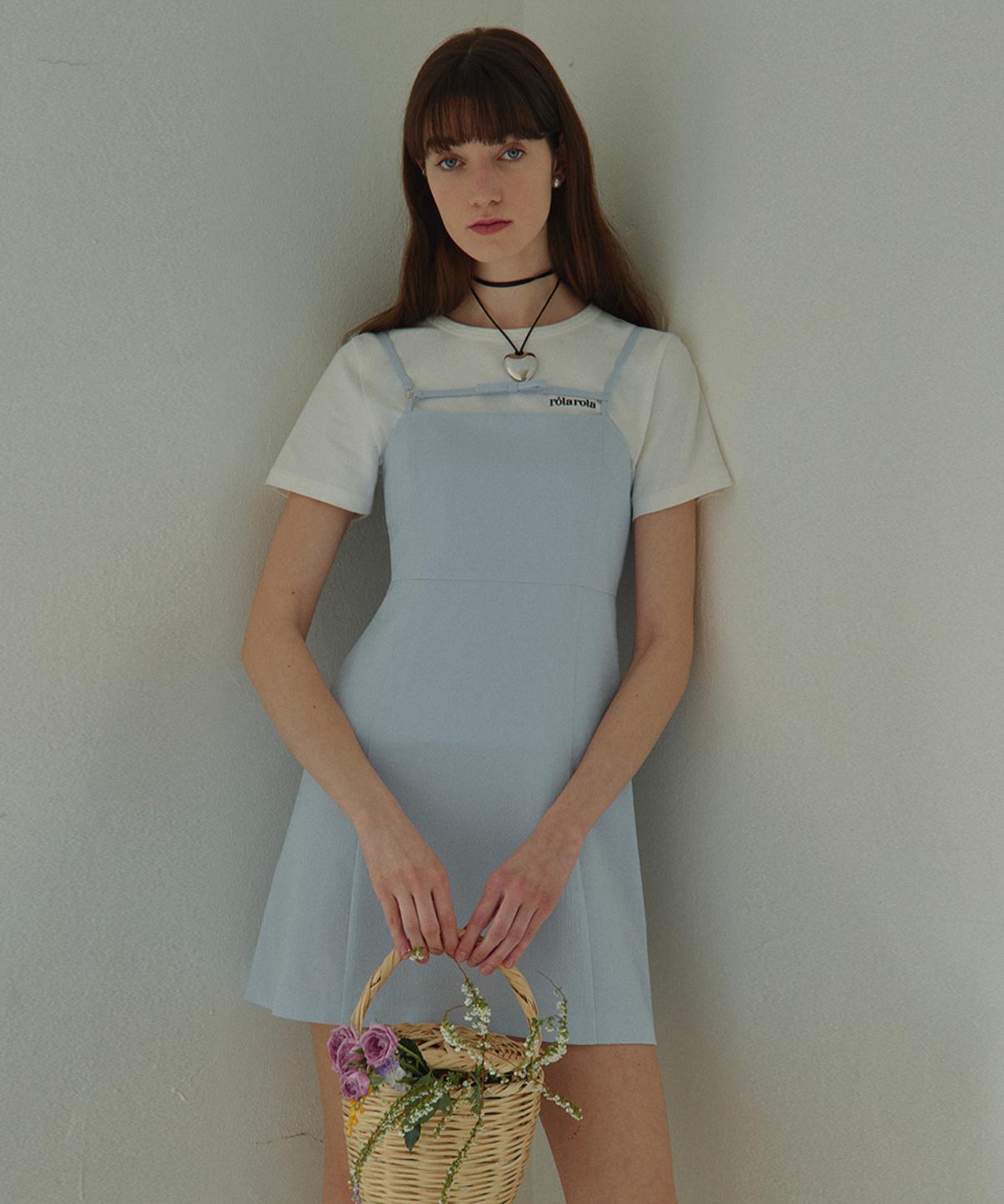 🎀Rolarola 🎀 ROLA RIBBON MINI ONE-PIECE LIGHT BLUE 獨家折扣優惠 size: free Light blue 28/3截單