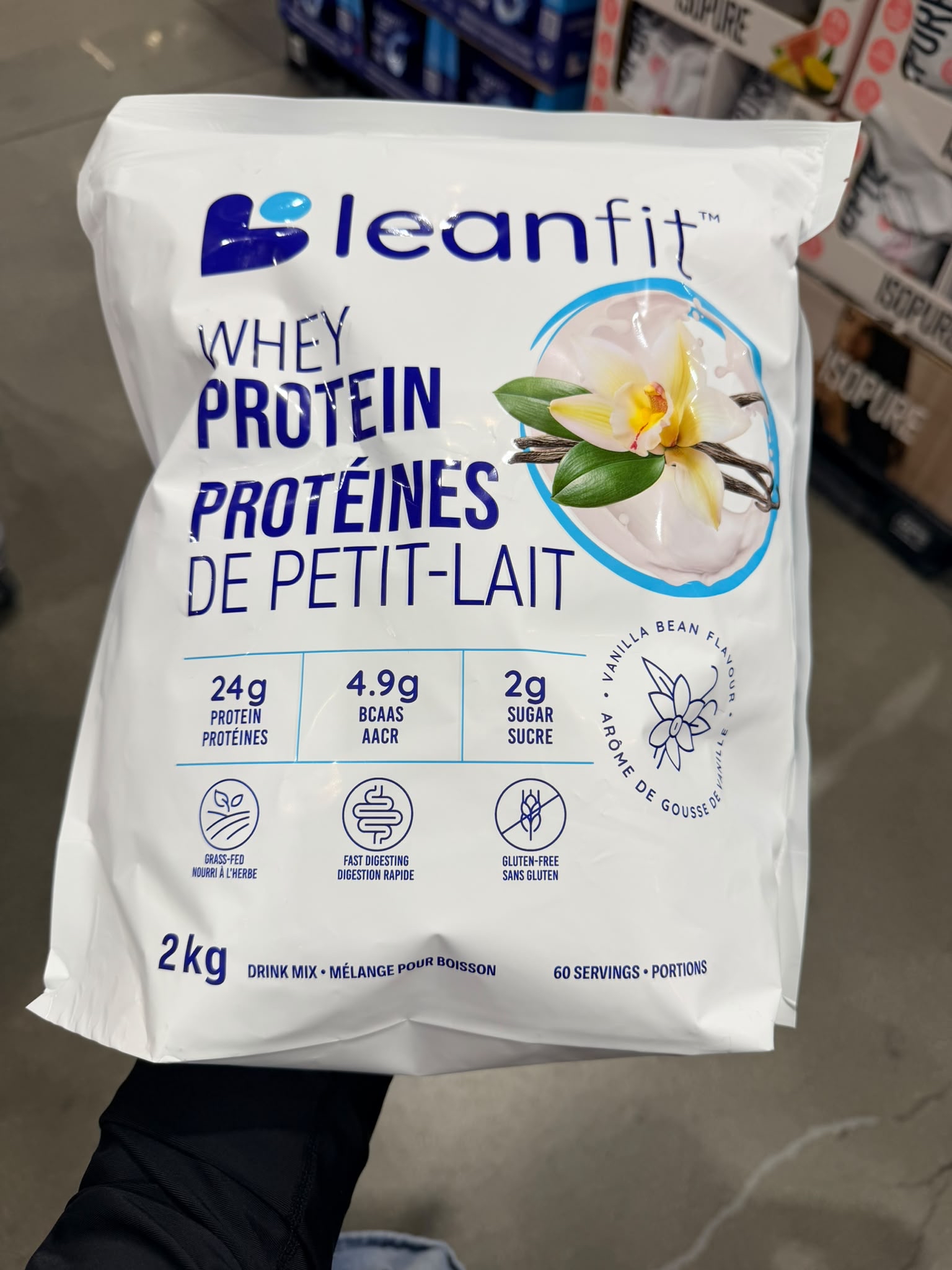 🇨🇦加拿大製Leanfit  朱古力/雲呢拿味乳清蛋白粉（2公斤大包裝） 