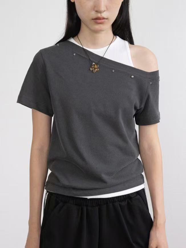 luna pigment stud t-shirt
