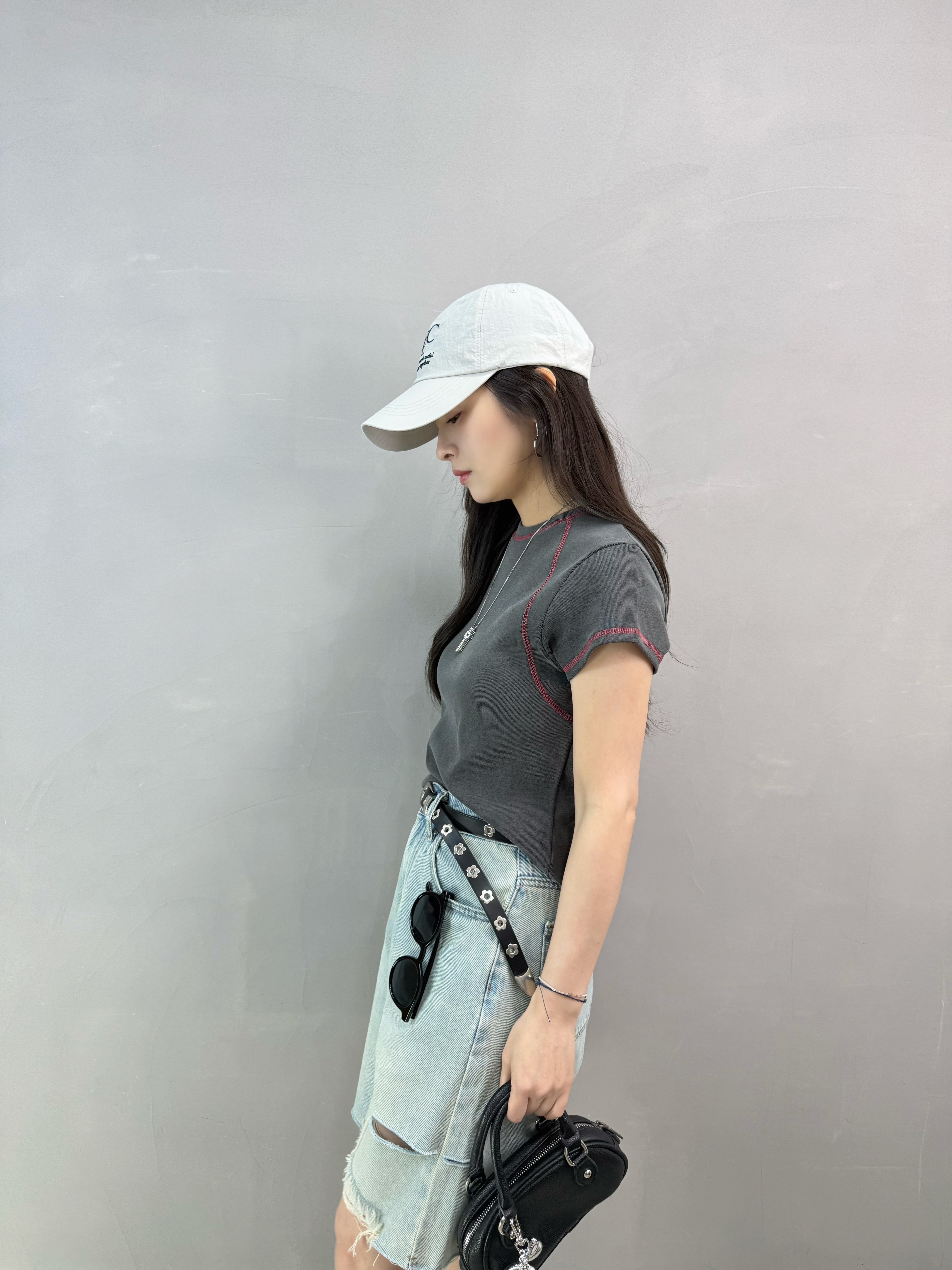 W63 撞色明線Tee