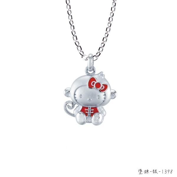 📦訂購 台灣代購 2sweet 甜蜜約定 Sanrio Hello Kitty 生肖系列 猴年款 925純銀頸鏈