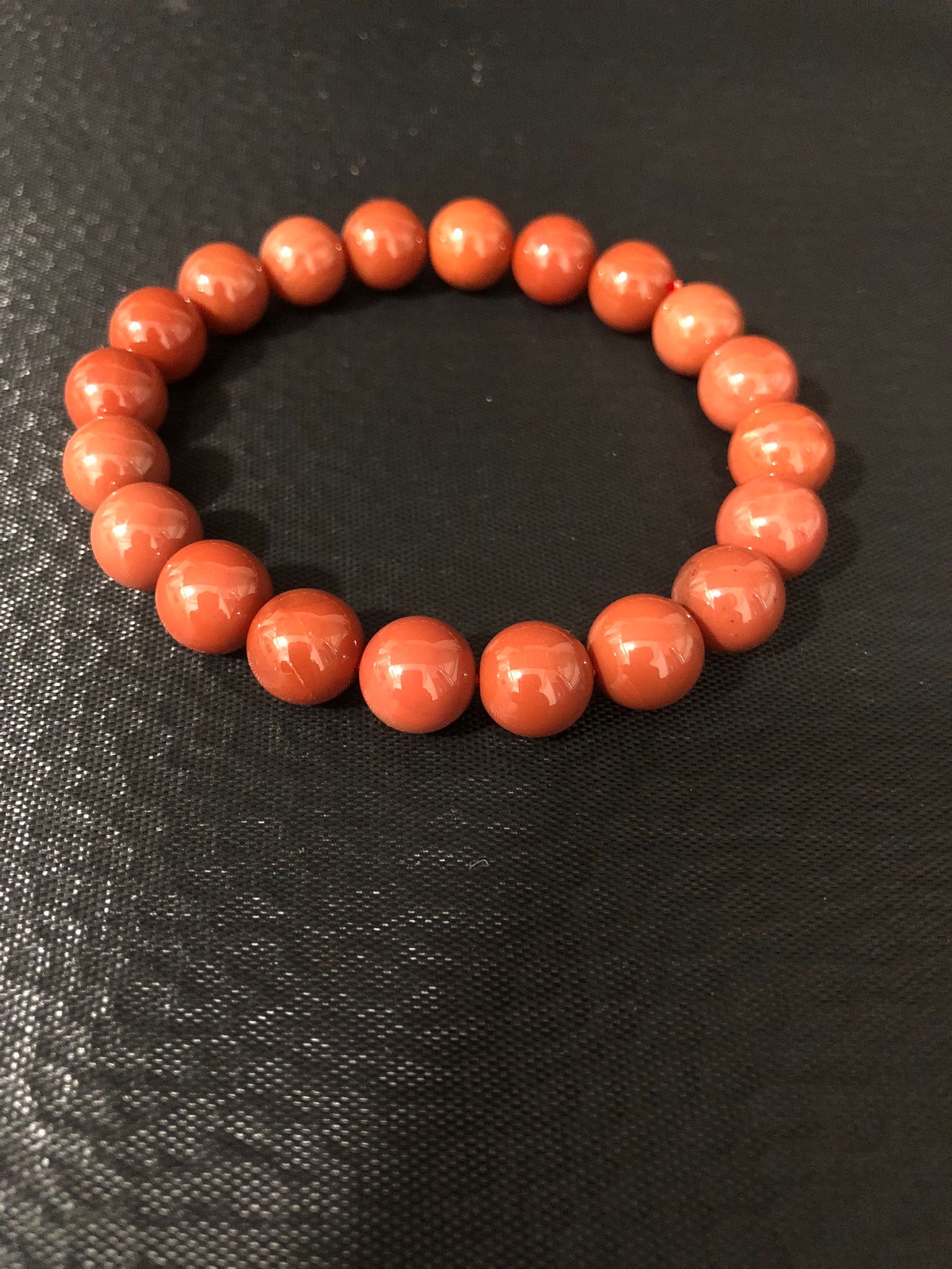 NHSL11天然南紅滿肉柿紅手串